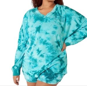 NWT- Victoria’s Secret PINK Varsity Beach Terry V-Neck Pullover